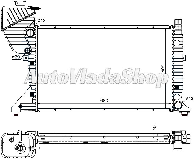 HLADNJAK MOTORA CDI (MAN) (+/-AC) (68x40.8) 00-