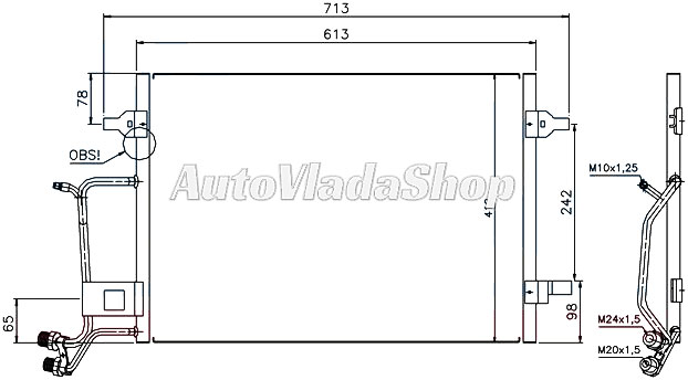 HLADNJAK KLIME 1.8 20V/2.4 30V/1.9 D (56.5x42) -00