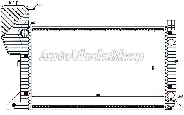 HLADNJAK MERCEDES SPRINTER 23D-29D AC- 680*400