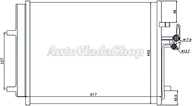 HLADNJAK KLIME 1.6/1.8 BENZIN - 2.0 TDCi (58x46.5x1.6)