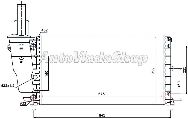 HLADNJAK FIAT PUNTO I 90 16