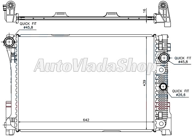 HLADNJAK MOTORA 1.8/2.5/3.0 16V/24V 2.2 Cdi (MAN) (64x45x2.6)