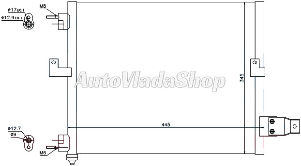HLADNJAK KLIME 1.0i/1.1i 12V (39.5x34.2)
