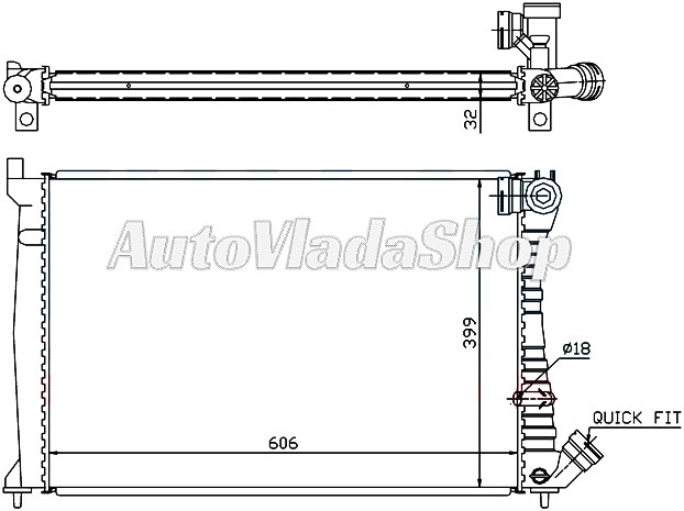 HLADNJAK CITROEN XANTIA 93- 19TD-21TD- 21i TURBO