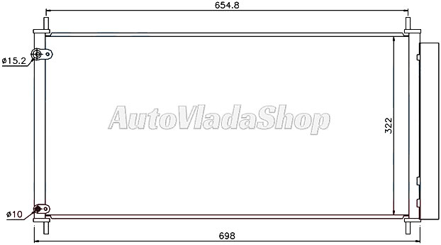HLADNJAK KLIME 2.0/2.2 D4D DIZEL (670x330x16)