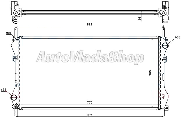 HLADNJAK MOTORA 2.3i 16V 2.4 TD (+/-AC) (77x40)