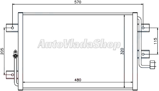 HLADNJAK KLIME 1.6 BENZIN (44.8x35x25) 03-