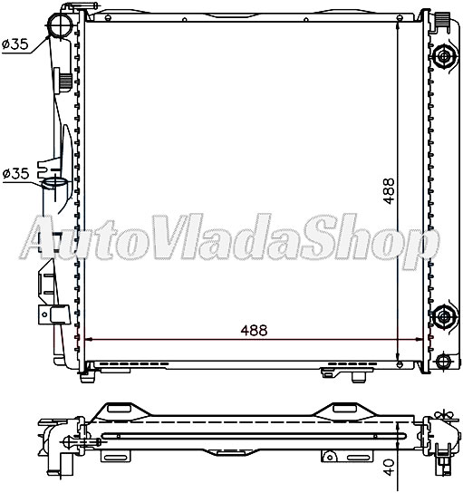 HLADNJAK MERCEDES 126 85-91  26-30 AC+/- AUT