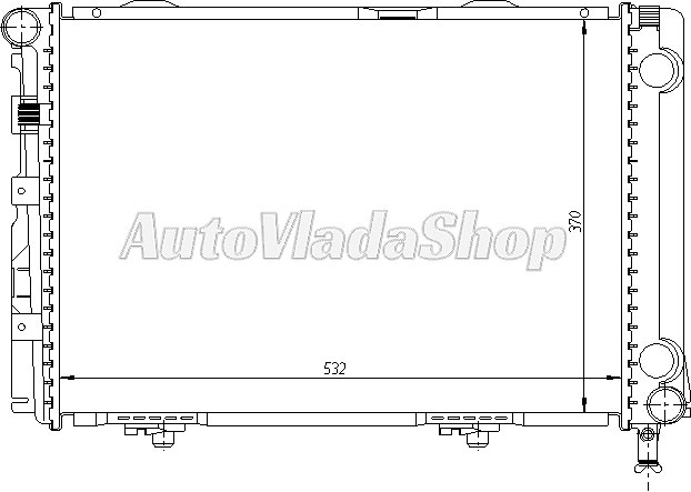 HLADNJAK MERCEDES 124 20D+20TD  83-93 / 25D-25TD 84-89