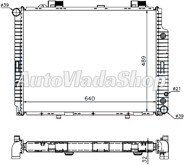 HLADNJAK MOTORA 200/220CDI (AUTO) (+/-?C) (64x49.6)