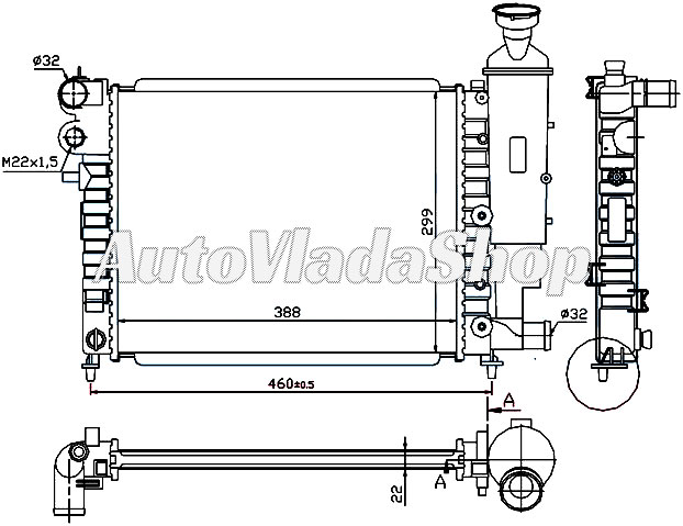 HLADNJAK MOTORA XN-XR-XT (39x32) (VALEO)