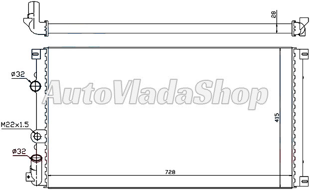 HLADNJAK MOTORA ZA SVE MODELE BENZIN/DIZEL (+/-AC) (69x42) -07