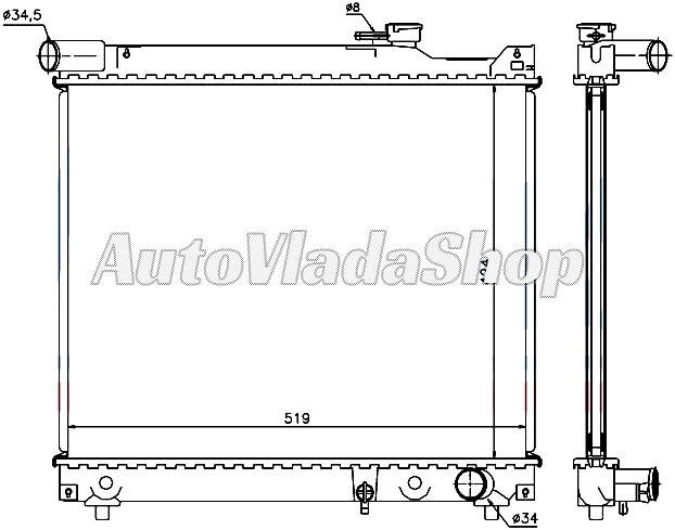 HLADNJAK MOTORA 2.0 TDi (AUTO) (42x52x25)