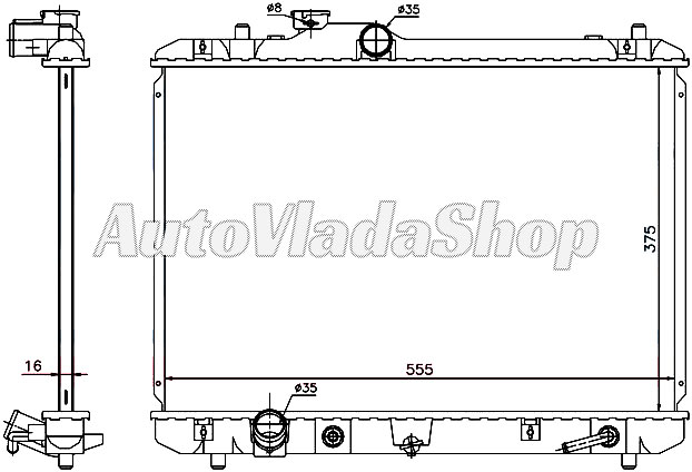 HLADNJAK MOTORA 1.3/1.5i 16V (AUTO) (+/-AC) (37.5x55)