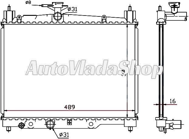 HLADNJAK MOTORA 1.0/1.3i 16V (+/-AC) (35x49)