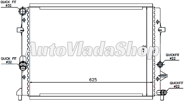 HLADNJAK MOTORA 1.2 TSI (62.5x45.2x34)