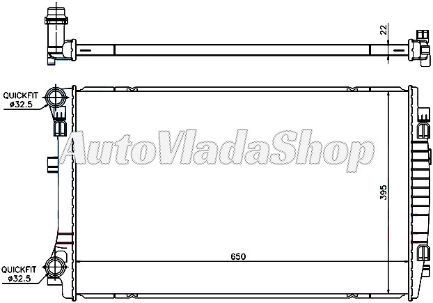 HLADNJAK MOTORA 1.0 TSi/1.2/1.4 TFSi BENZIN / 1.6/2.0 TDi DIZEL (650x400) (MEHAN