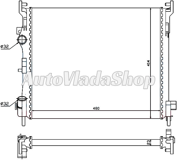 HLADNJAK MOTORA 1.5 Dci 59KW (48x41.4x27) 01-