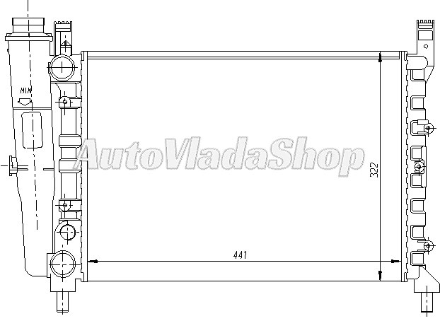 HLADNJAK MOTORA 1.1/1.3/1.4/1.5 (441x322x34)