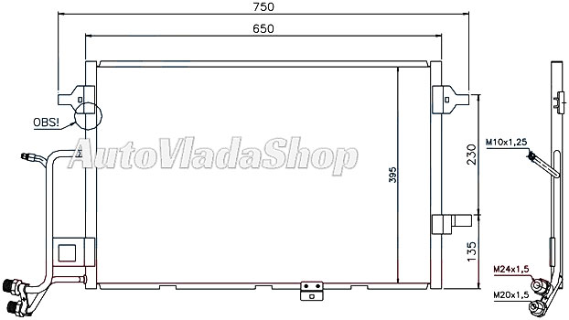 HLADNJAK KLIME 2.5 Tdi DIZEL (590x420x16) 01-