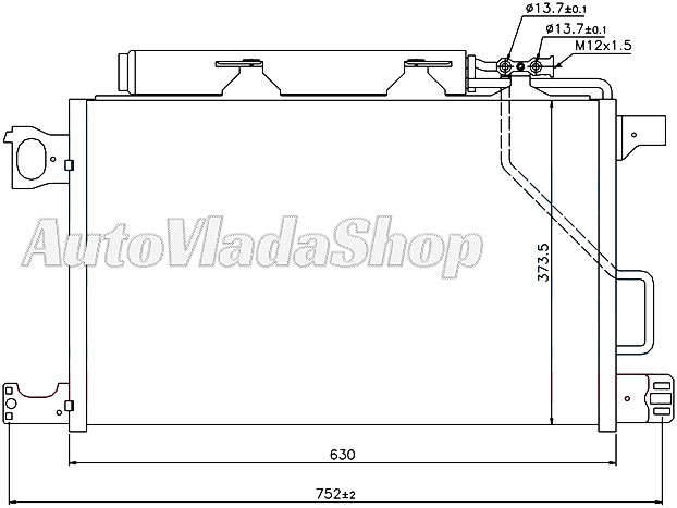 HLADNJAK KLIME BENZIN/DIZEL (59x37.5) VENTIL 12mm