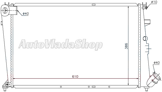 HLADNJAK MOTORA 1.6/1.8 (+AC) (61x38.6x26)