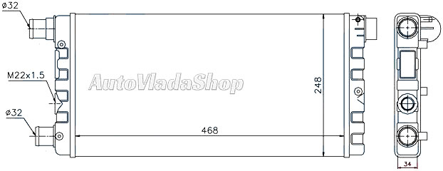 HLADNJAK MOTORA 0.9CC/1.1CC (+/-AC) (45x24)