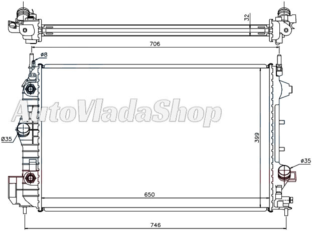 HLADNJAK OPEL VECTRA C  19CDTI AC+/- AUT