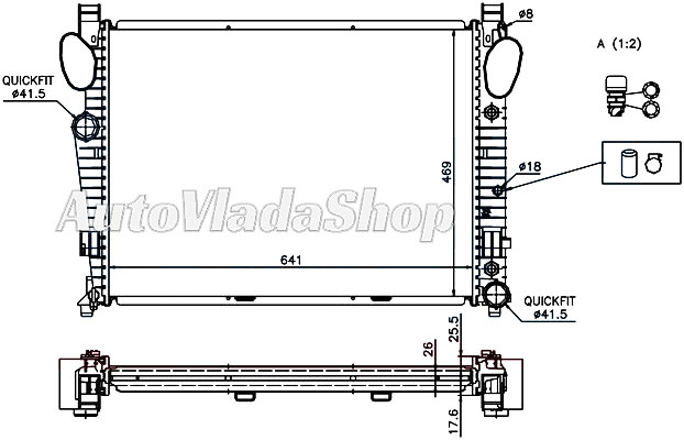 HLADNJAK MERCEDES 220 S28-S32 AC+/-  AUT