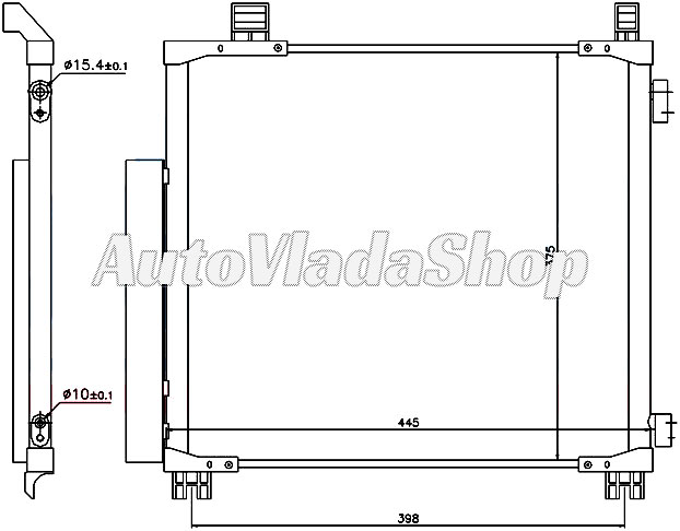HLADNJAK KLIME 1.0 12v/1.3 VVTi BENZIN - 1.4 D4D DIZEL (415x375x16)