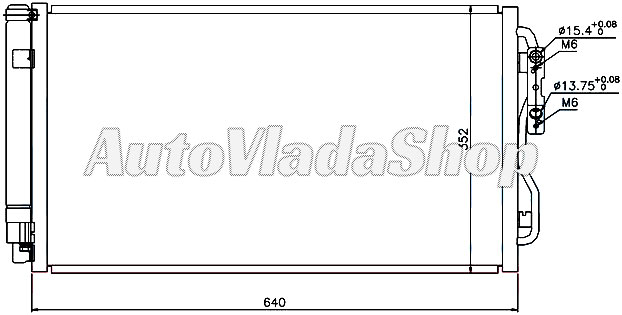 HLADNJAK KLIME BENZIN/DIZEL (600x340x16)