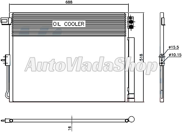 HLADNJAK KLIME BENZIN/DIZEL (65x52x17)
