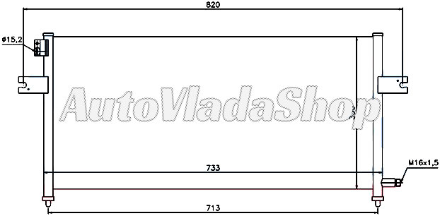 HLADNJAK KLIME 2.4 BENZIN - 2.5 ?D (733x330x16) CEV 15.2mm