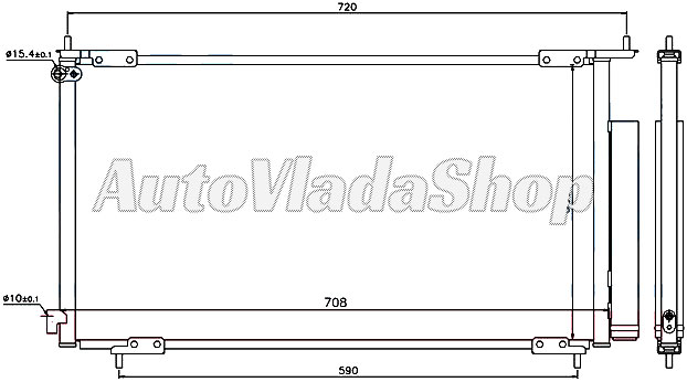 HLADNJAK KLIME 2.0/2.4 BENZIN (665x360x16)