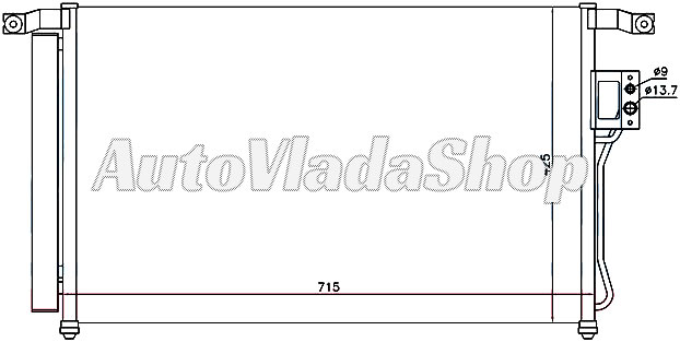 HLADNJAK KLIME 2.7 I24v - 2.2 CRDi (67.5x42.5)