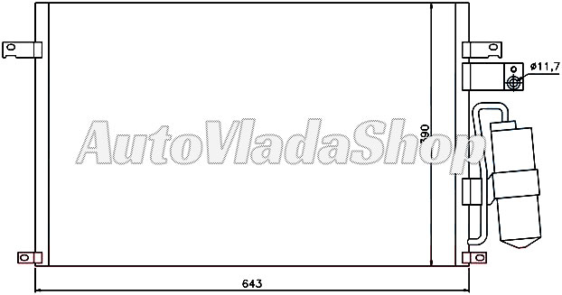 HLADNJAK KLIME 2.0/2.5i 24V (63x38.5x1.8)