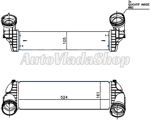 HLADNJAK INTERKULERA 3.5i/3.0 TD (158x524x105)