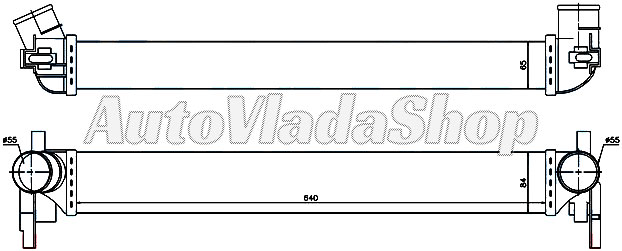 HLADNJAK INTERKULERA 1.2/1.4/1.6/1.9 TDi DIZEL (640x82x64)