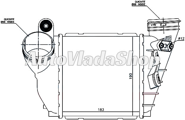 HLADNJAK INTERKULERA 1.9 TDi (18.3x19x6.5) AXR