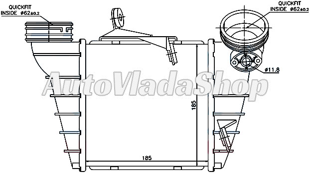 HLADNJAK INTERKULERA 1.9 TDi (183x187x64)