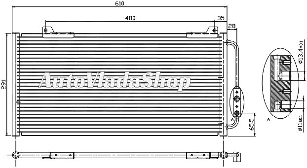 HLADNJAK KLIME ZA SVE MODELE (56.5x29.2x1.6)