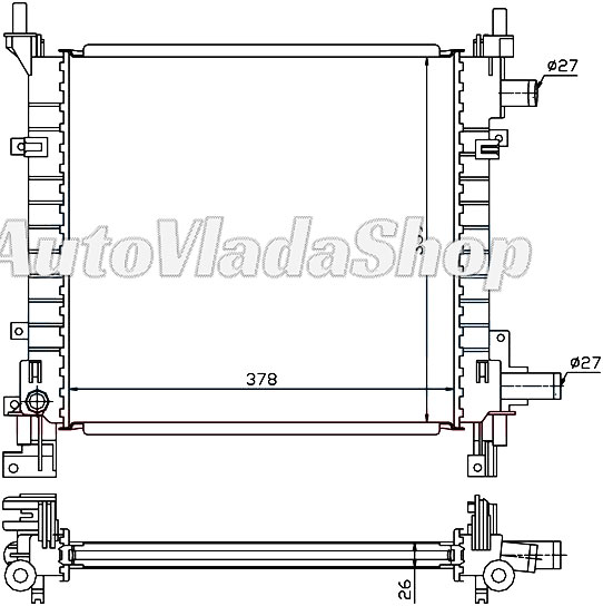 HLADNJAK MOTORA BENZIN (MAN) (+/-AC) (378x359 x26)