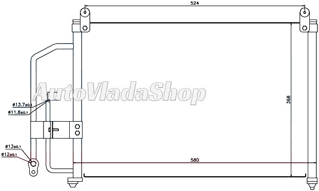 HLADNJAK KLIME 1.4/1.5/1.6 16V (53.7x36.2x2.2)