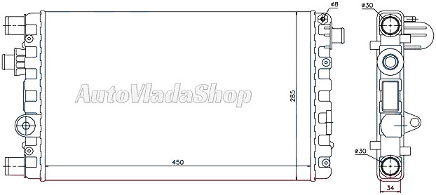 HLADNJAK MOTORA 1.1CC (45x28.5)