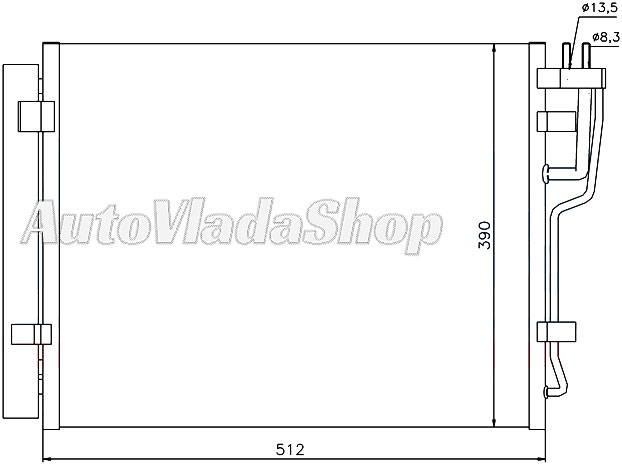 HLADNJAK KLIME ZA SVE MODELE DIZEL (470x390x16)