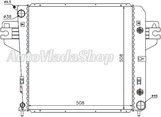 HLADNJAK MOTORA 3.7 V6 BENZIN (AUTO) (+/-AC) (50.5x50.8)