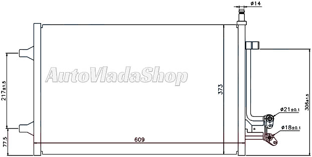 HLADNJAK KLIME 1.6 TDCi (55.5x38x1.6)