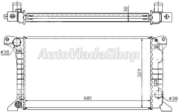 HLADNJAK MOTORA 1.6/2.0 BENZIN / 2.5 DIZEL (60x33)