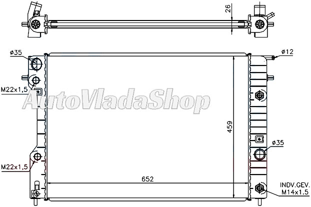 HLADNJAK OPEL OMEGA B 20-22 AC+  AUT  /  25-30 AC-  AU