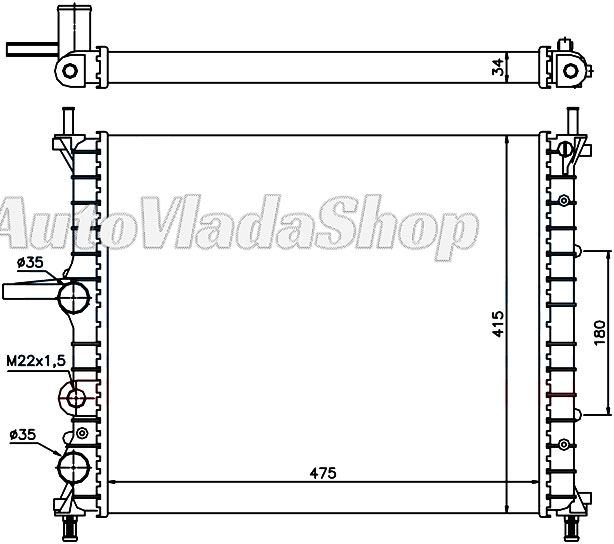 HLADNJAK FIAT BRAVO I 12-16 AC+